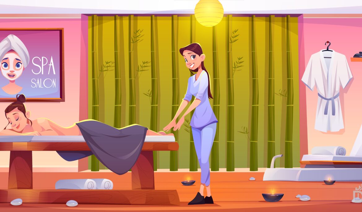 Dubai cozy spa treatment room | Small cozy spa treatment room with central massage table