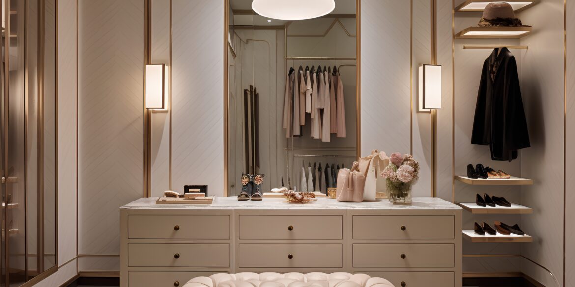 Dubai Modern Luxury Dressing Room Illuminated Vanity — Design ...