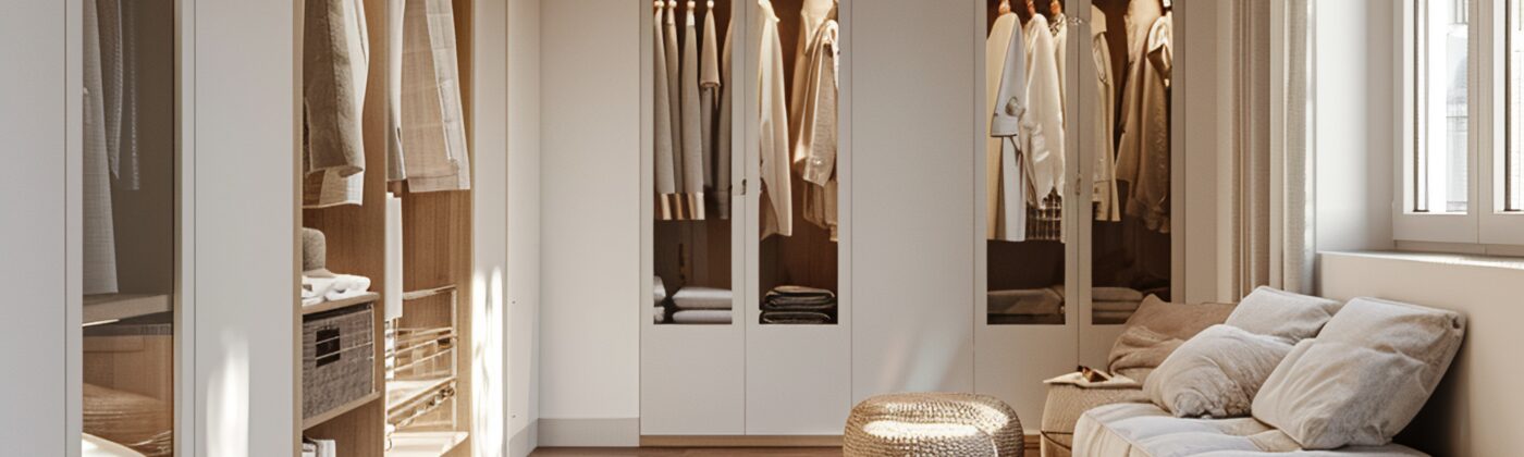 Modern Neutral Walk Closet Dubai Design Ideas | DubaiRenovate