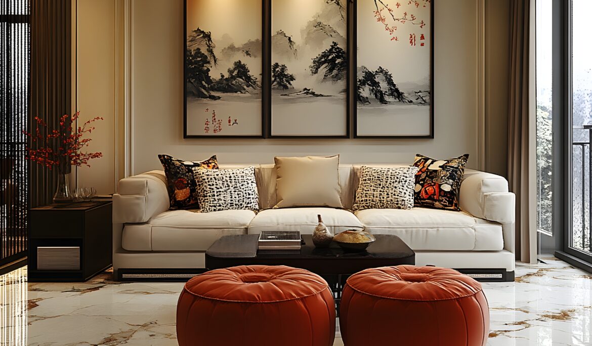 Modern beige living room Dubai Threepanel inklandscape | Modern beige living room Dubai with beige sofa