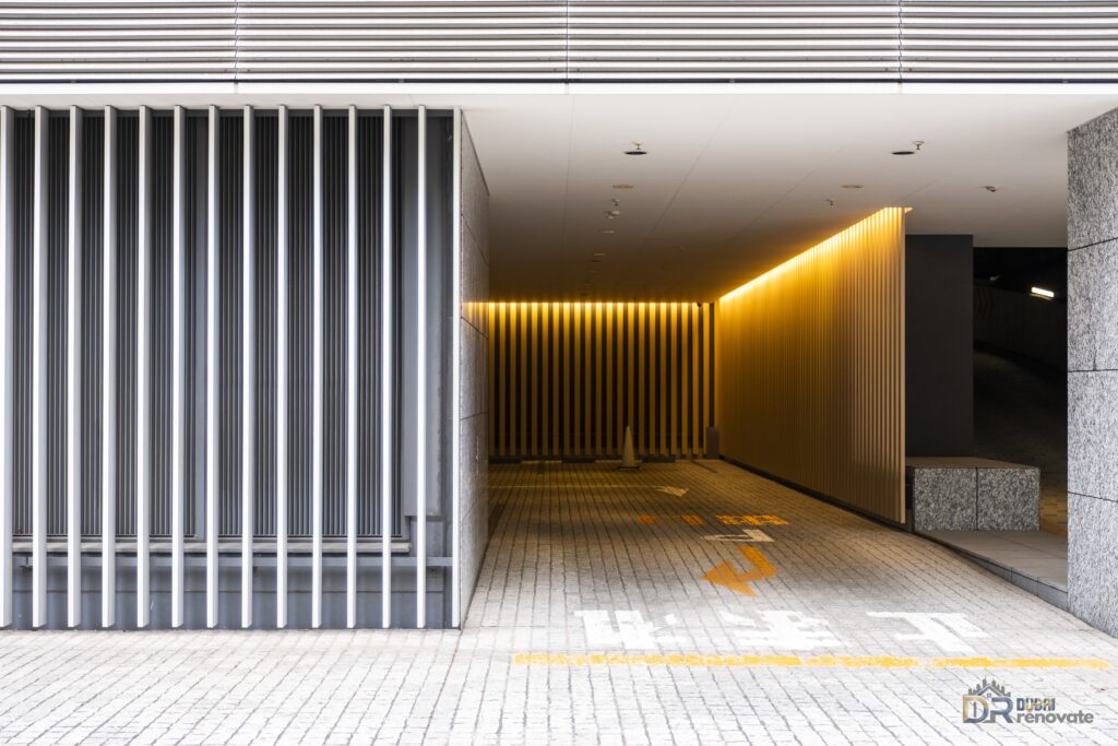Dubai Modern Parking Entrance Design | Minimalist Vehicle Entry Ideas