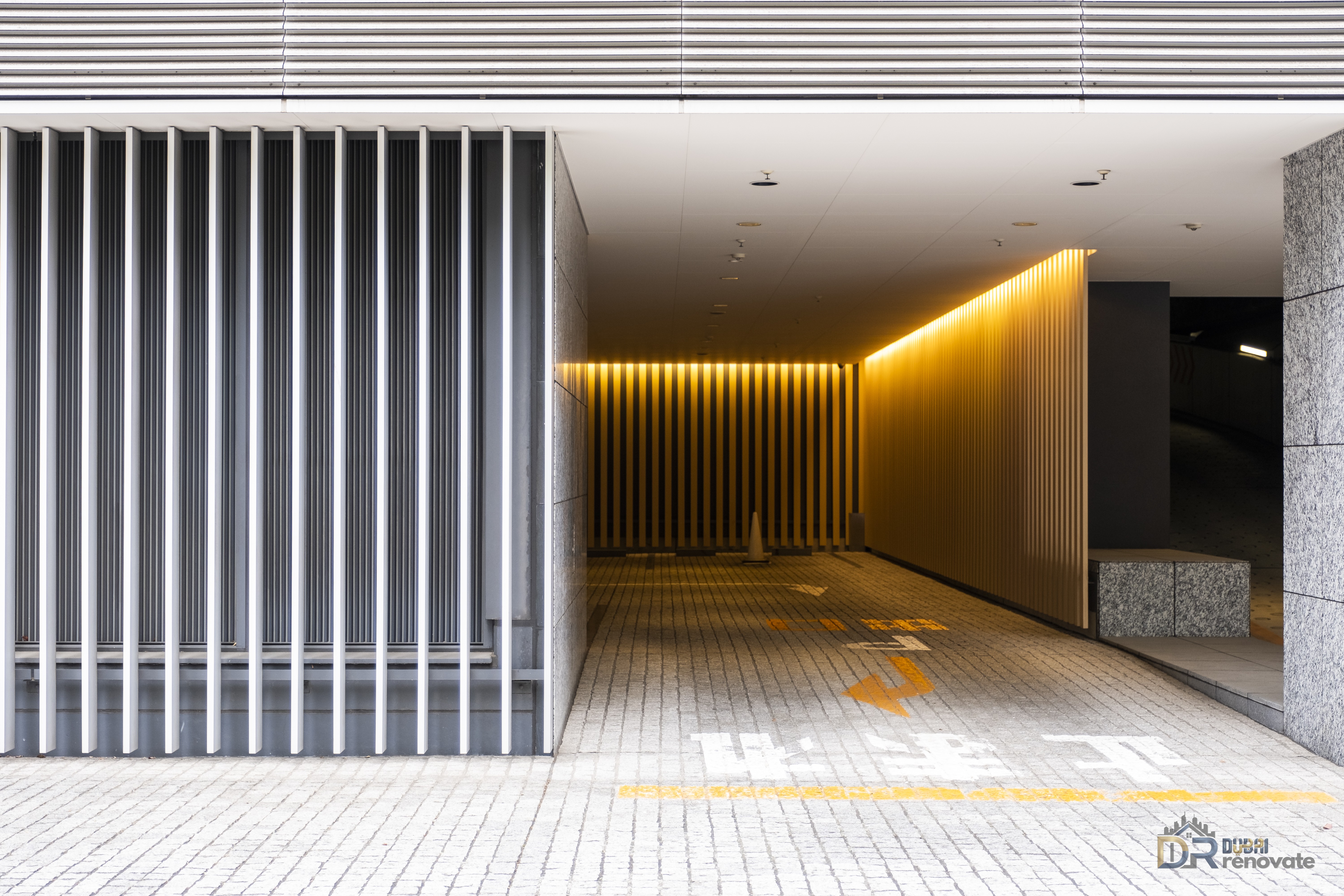 Dubai Modern Parking Entrance Design | Minimalist Vehicle Entry Ideas