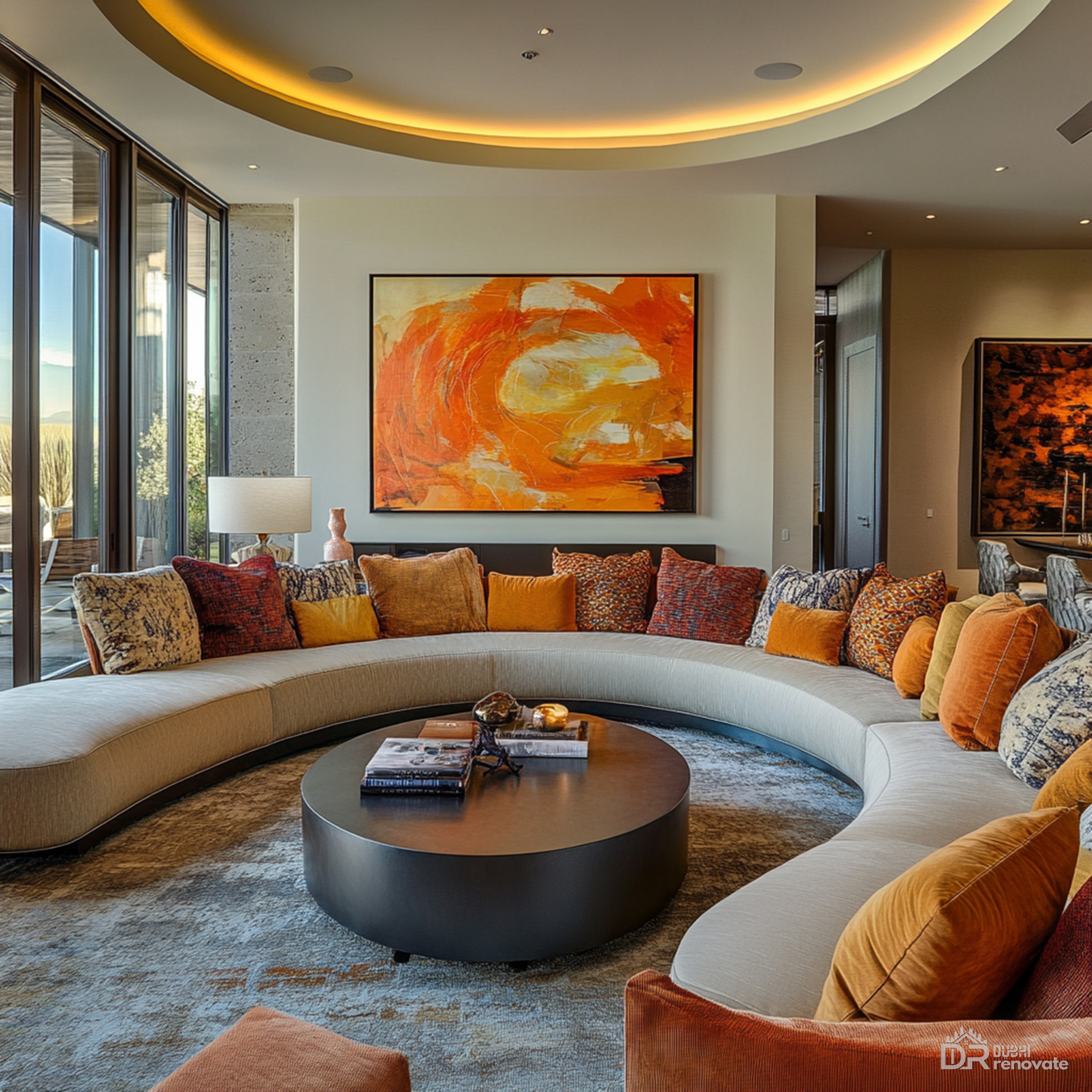 Dubai curved family room design: 7 Stunning & Practical Ideas ...