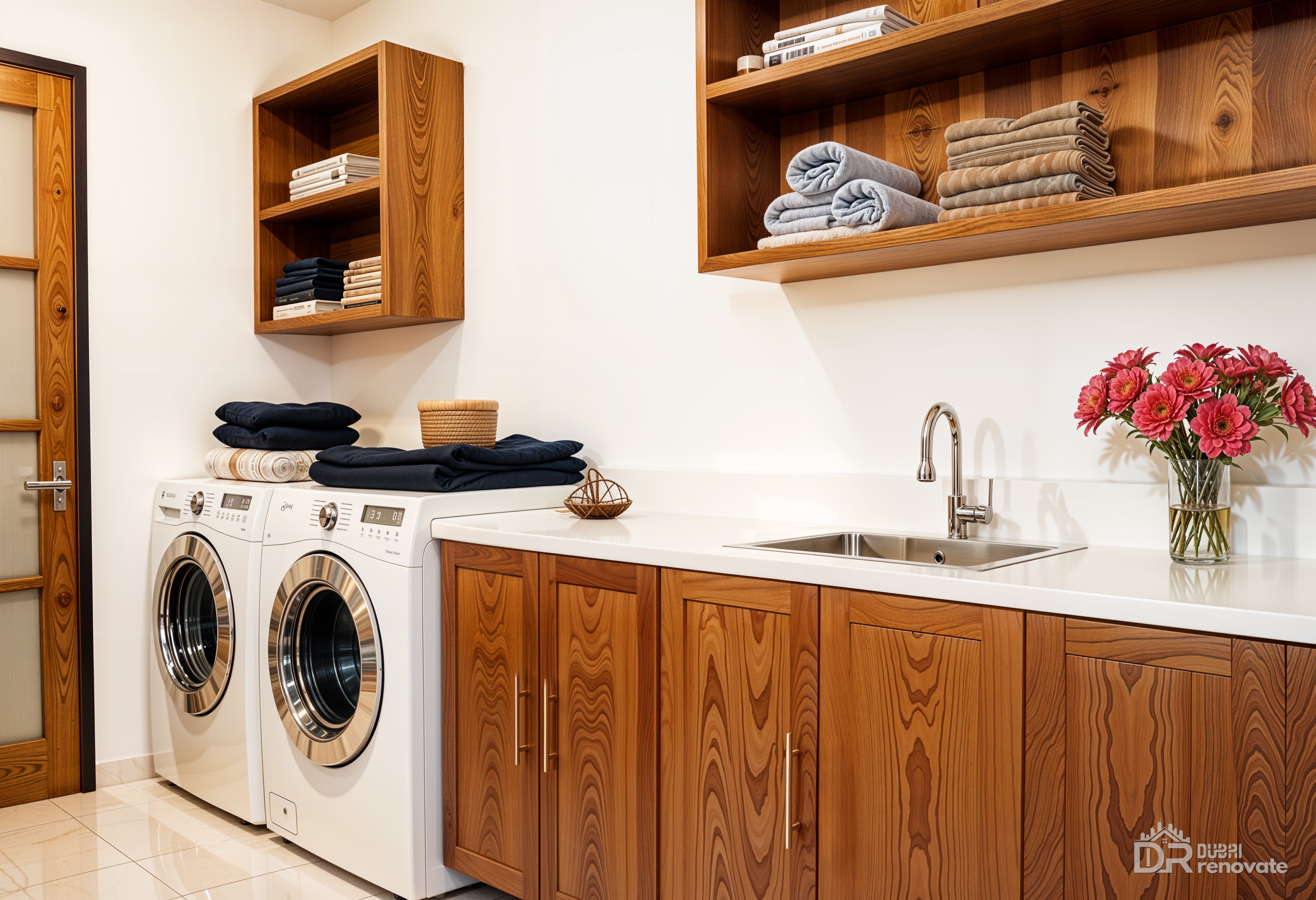 Dubai mid century wood laundry: 9 Smart Renovation Ideas
