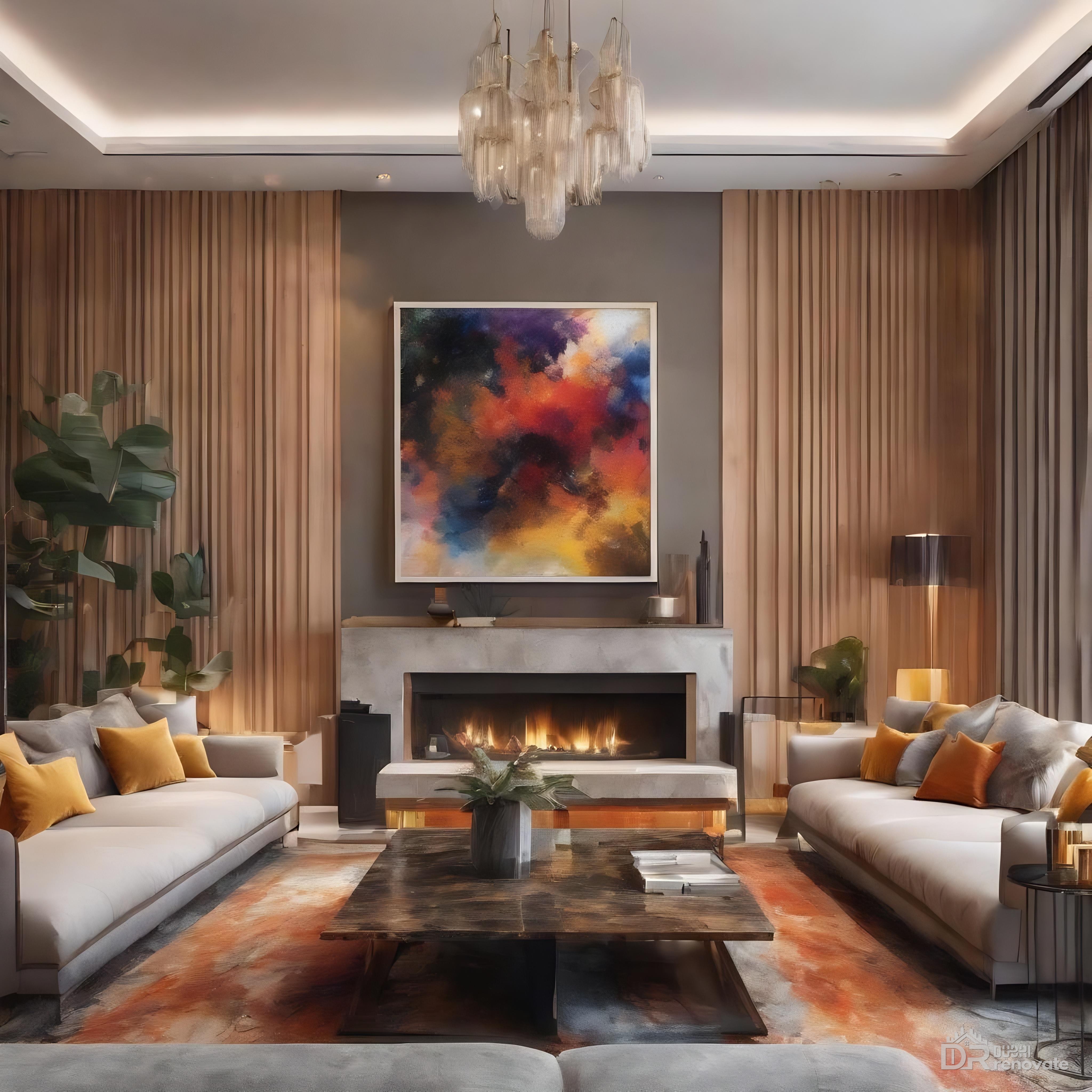 Dubai modern luxury living room Abstract painting: 7 Stunning ...