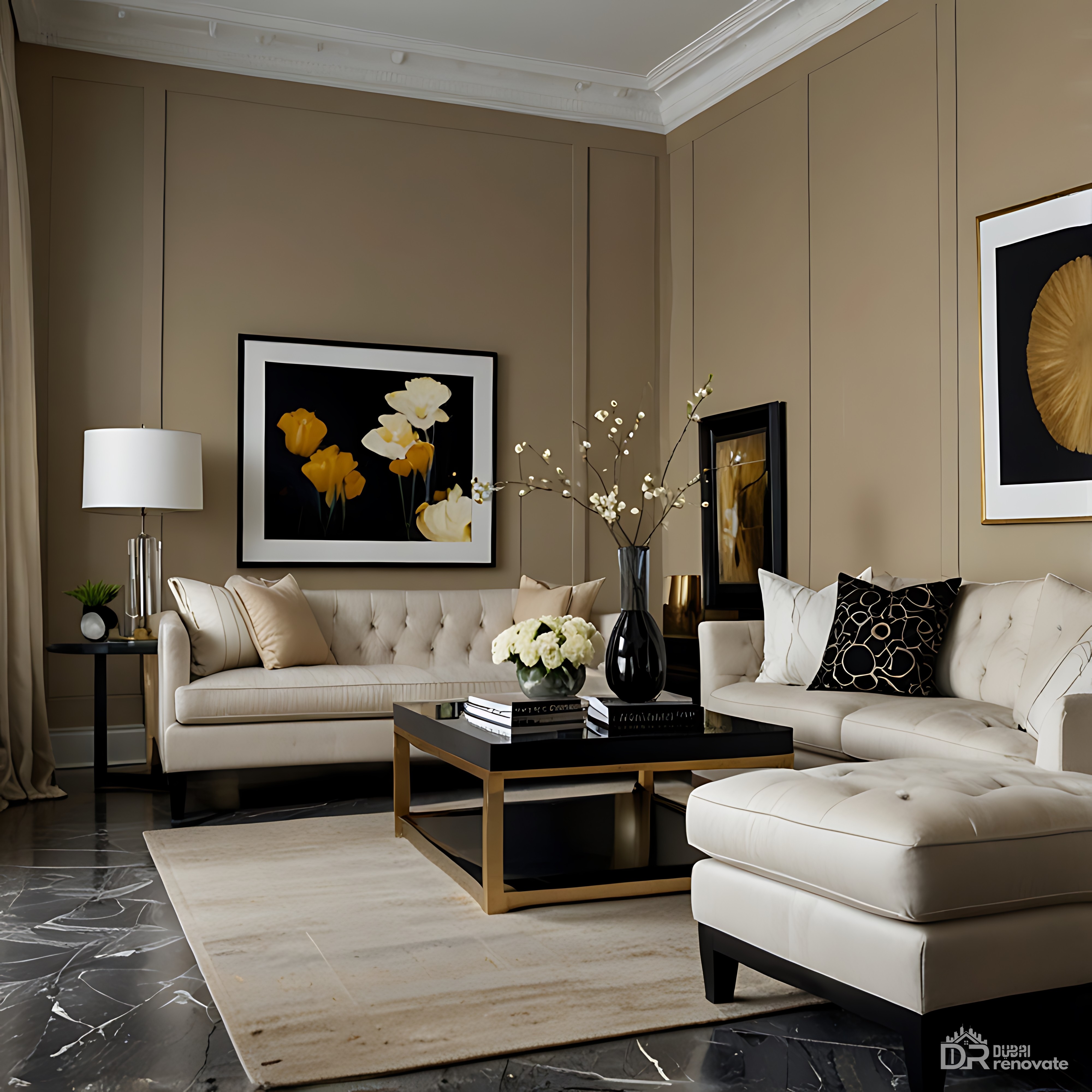 Modern Elegant Living Room Dubai — Refined Neutral Design Tips