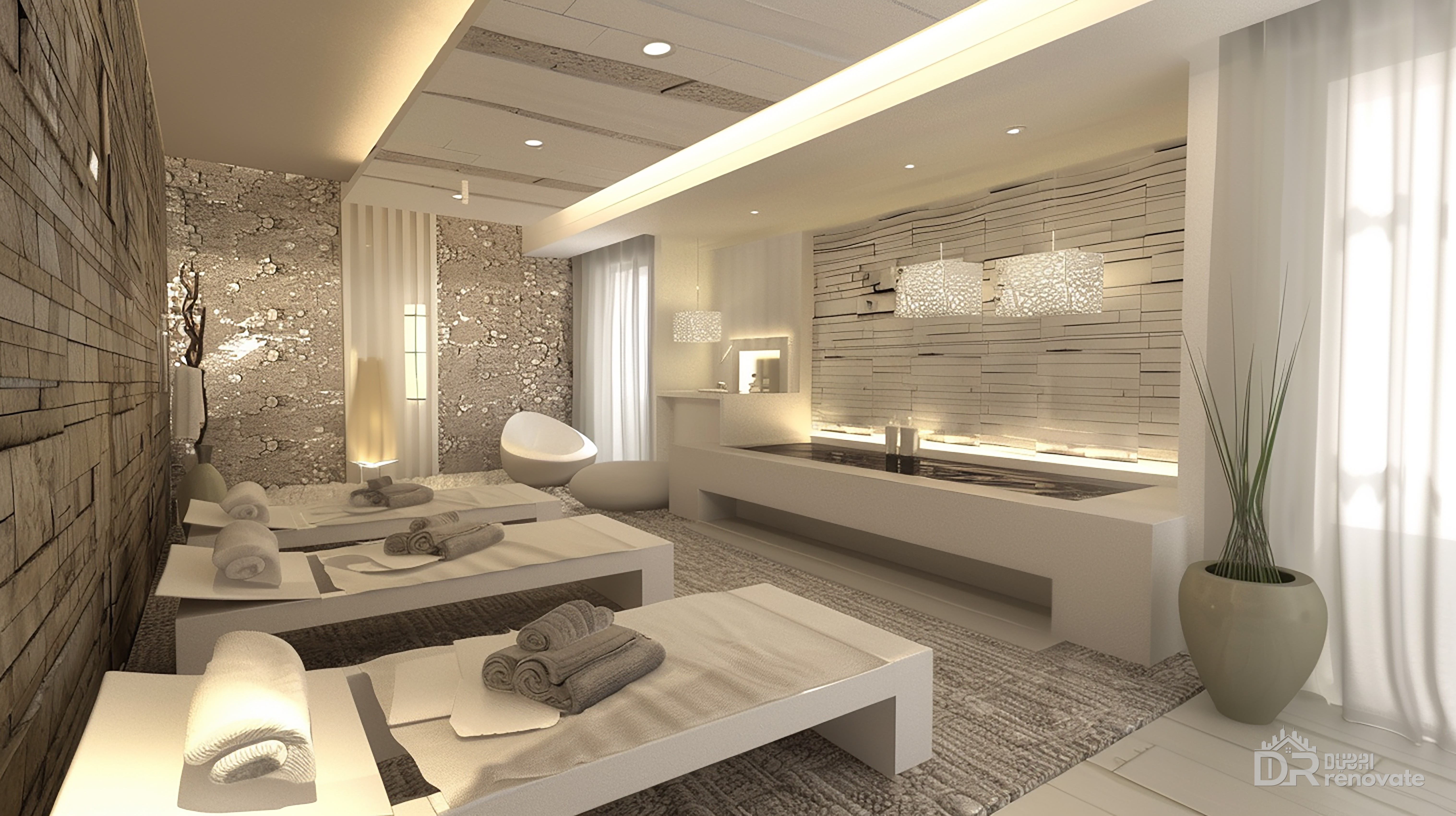 Dubai Minimalist Luxury Spa Design — Serene Treatment Rooms in Dubai